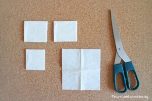 Montessori Taschentuch für Kinderhände zuschneiden Schritt 5