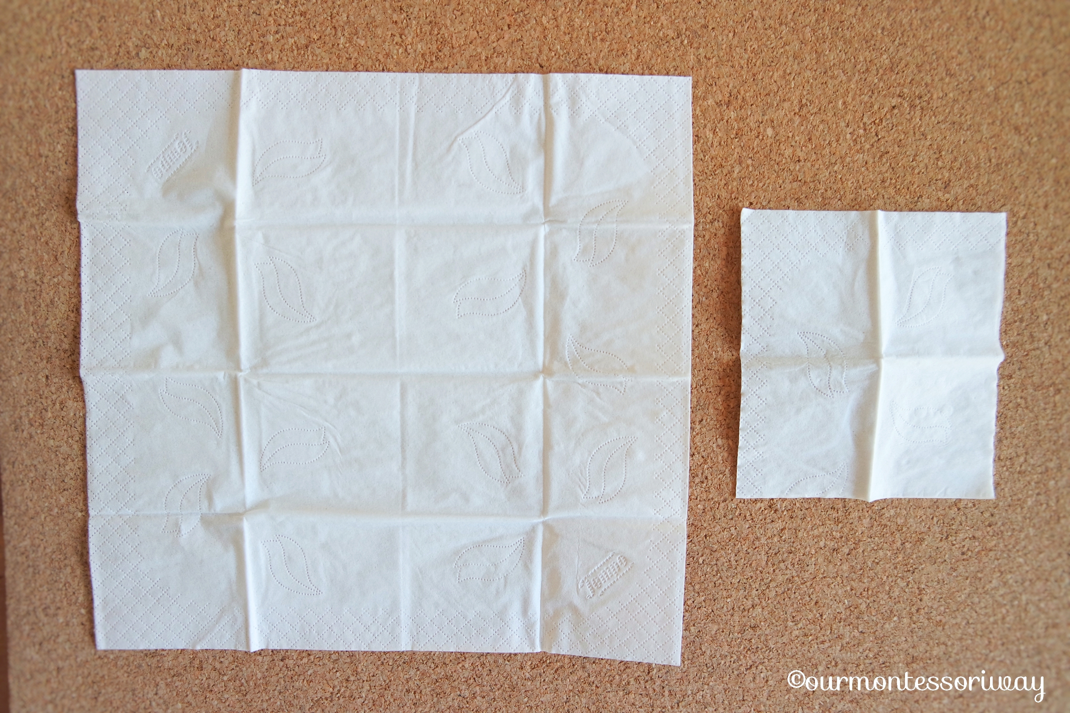 Montessori Taschentuch für Kinderhände zuschneiden Schritt 6