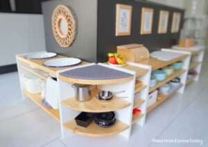 Montessori Kinderküche Inhalt Regal 4
