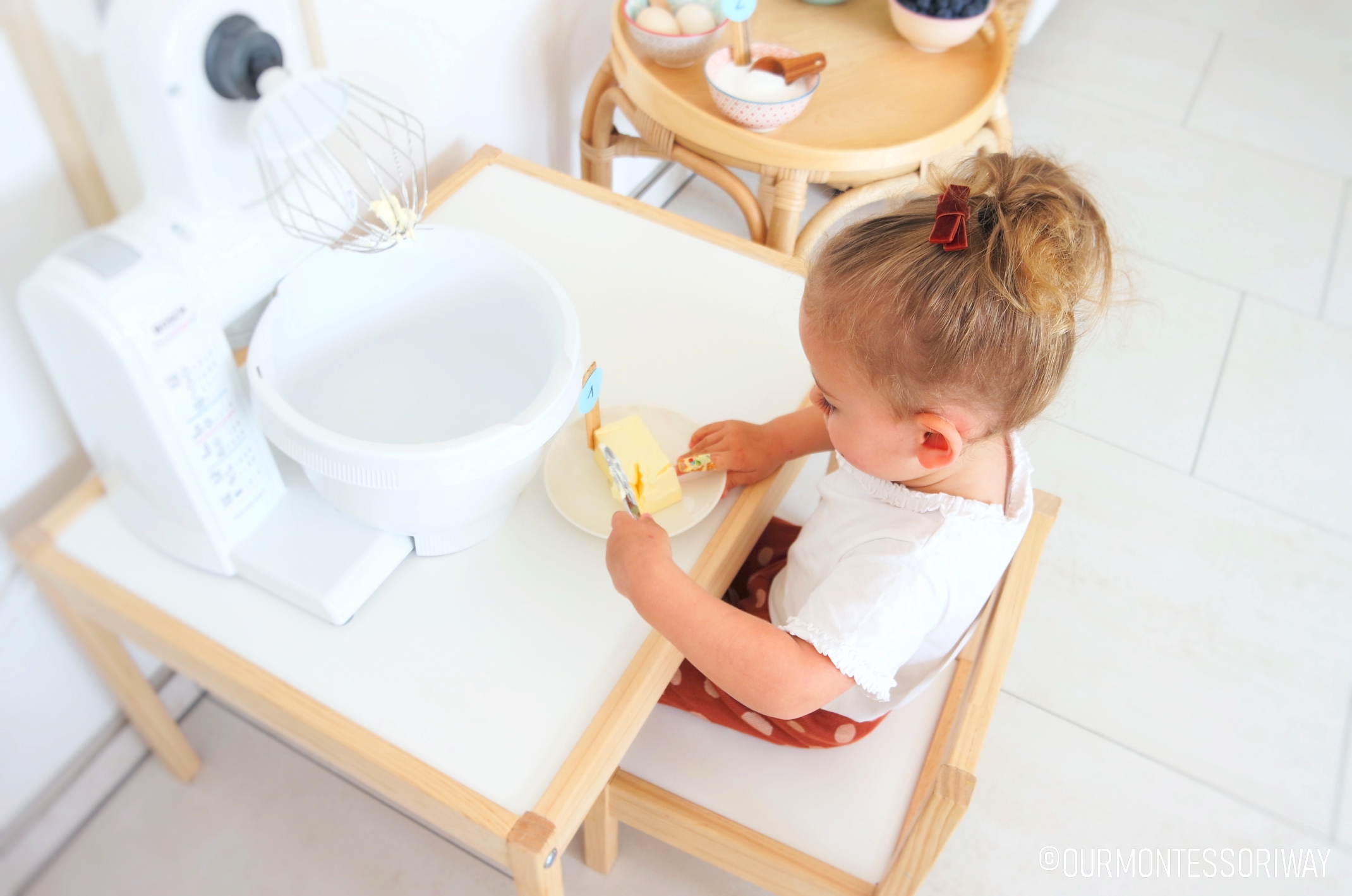 alleine backen - Butter schneiden